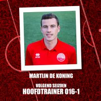 Nieuw team voor jeugdhoofdtrainer Martijn de Koning volgend seizoen